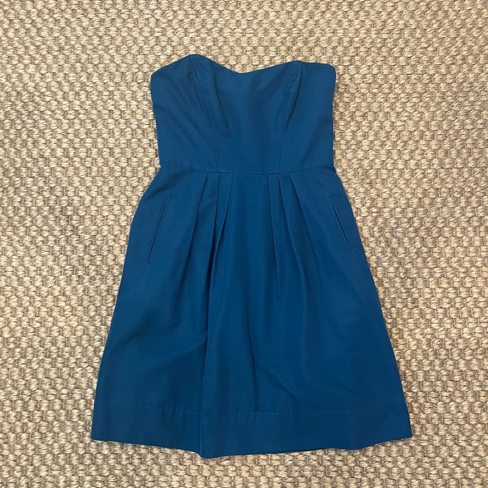 Strapless shoshana blue dress
